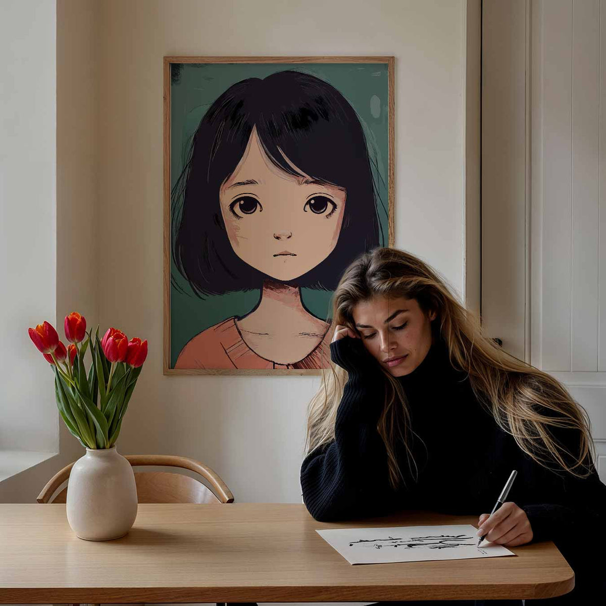 Mystieke Meisjeskracht – Popart poster als moderne urban wanddecoratie