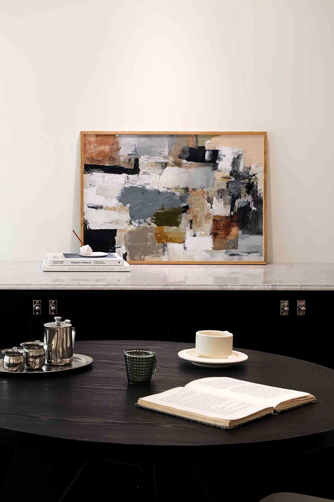 Abstracte vormen – abstracte poster in liggend formaat