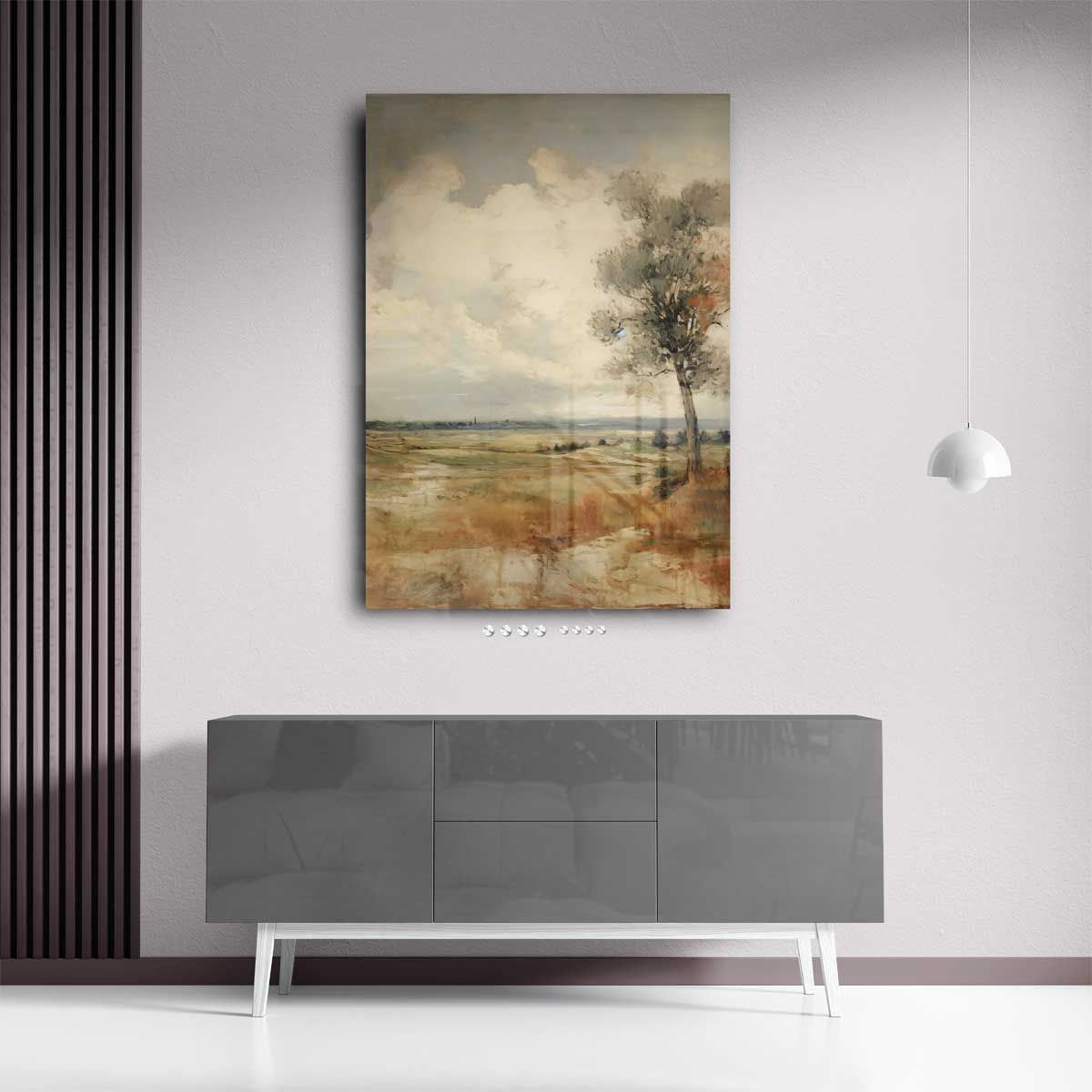 Landschap in Herfstsfeer – staand kunstwerk voor modern interieur