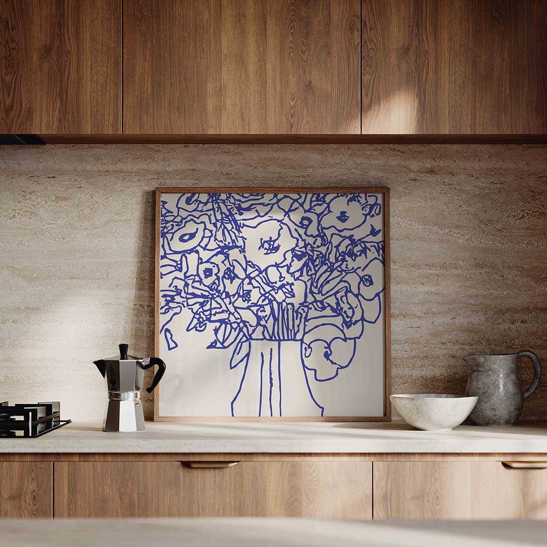 Bloemenvaas – culinaire wandkunst als vierkante poster