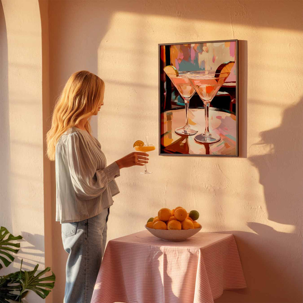 Cocktail Avond Vibes – keuken poster als sfeervolle staande wanddecoratie