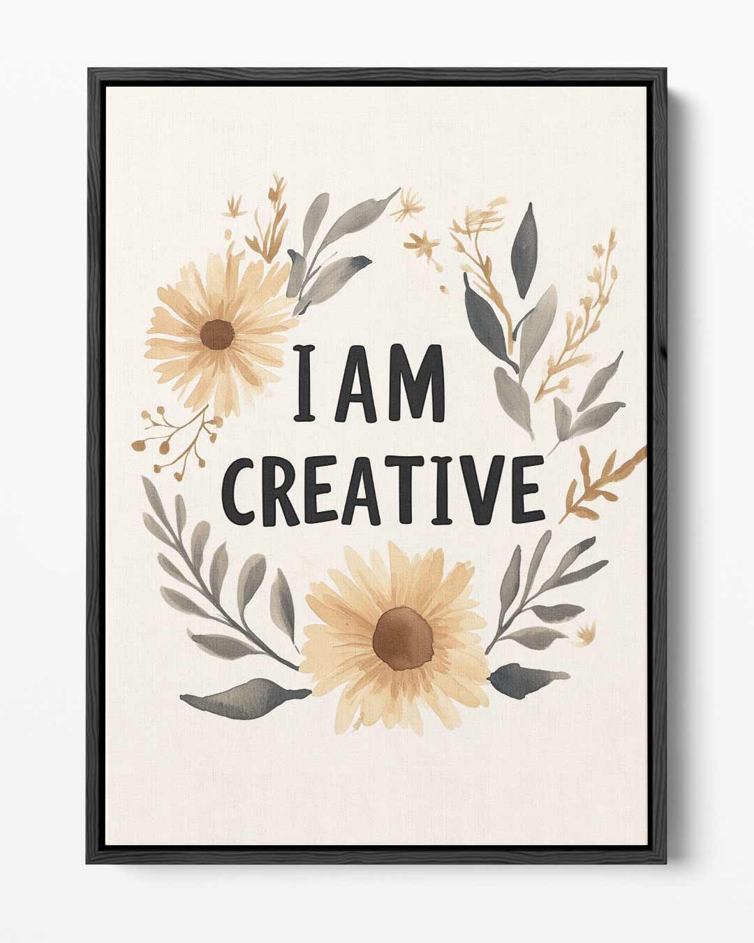 Inspirerende Bloemenkrans – portret kunstwerk als wanddecoratie
