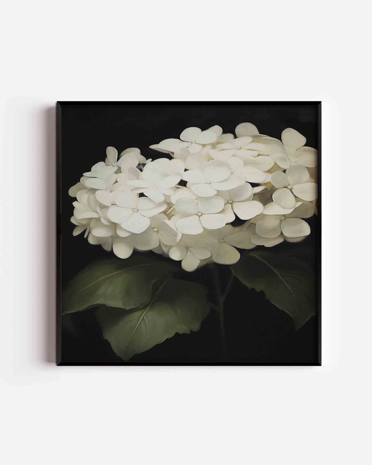 Witte bloemen – vintage vierkante poster als wanddecoratie