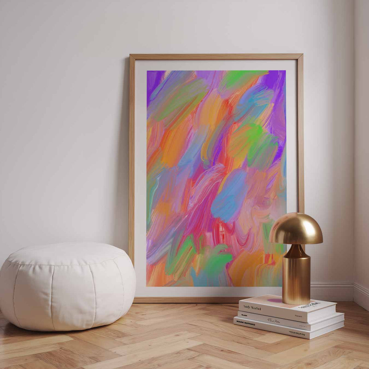 Kleurrijk Abstract Schilderij – urban poster in staand formaat