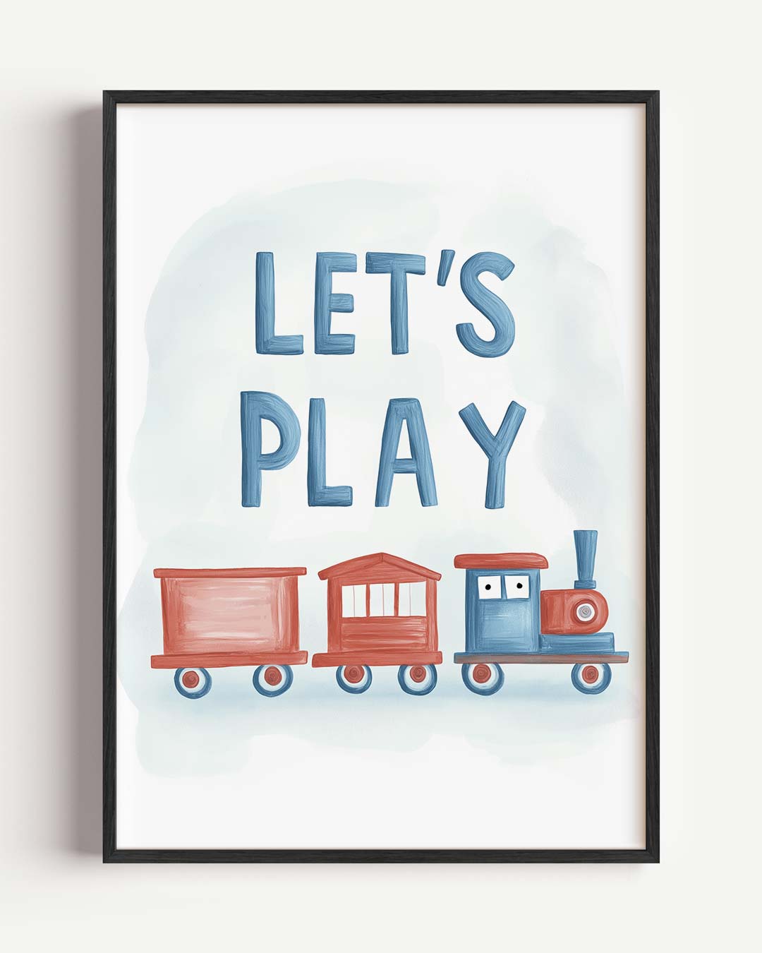 Speelse Kindertrein – kids portret poster als wanddecoratie