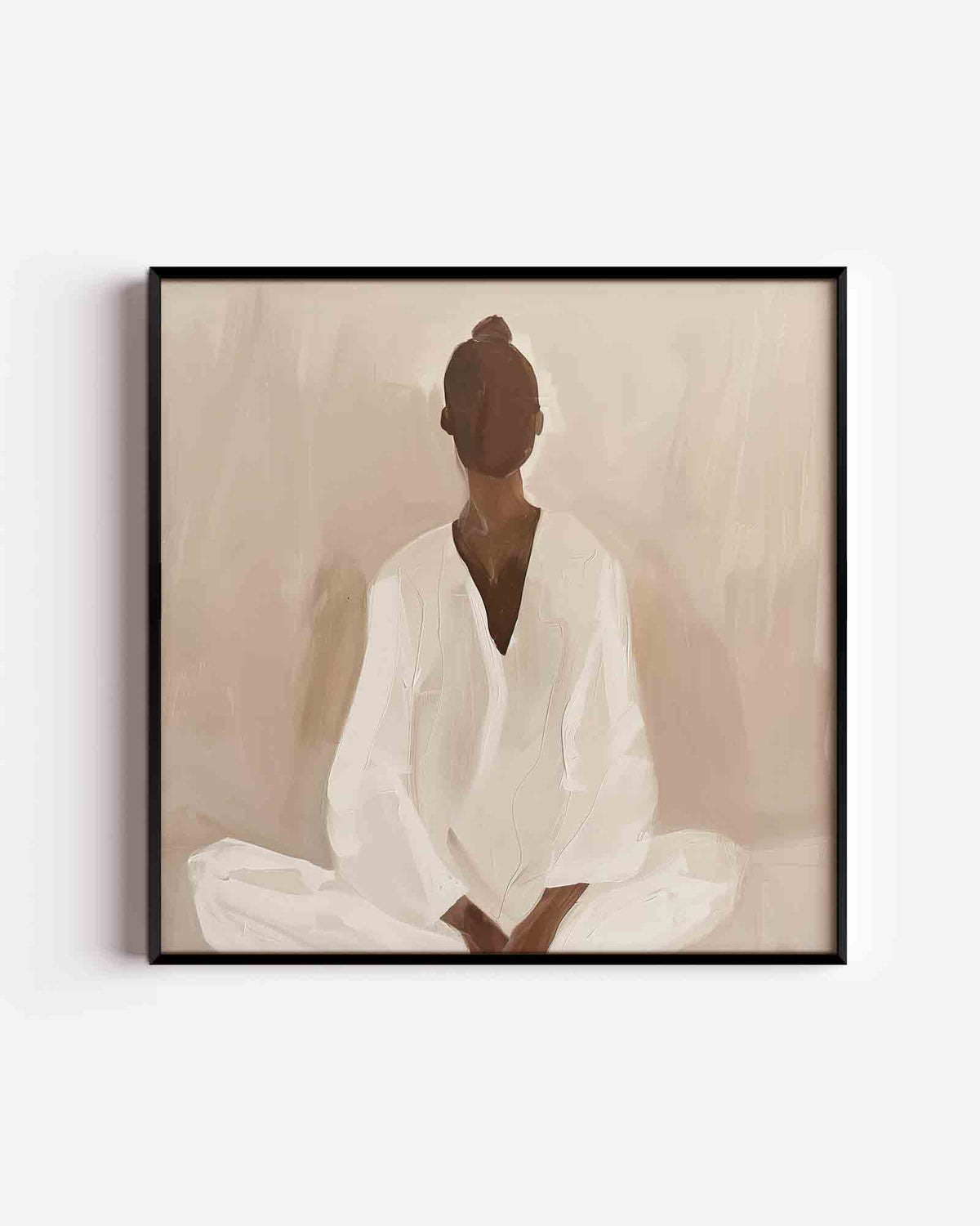 Zittende figuur – design vierkante poster als wanddecoratie
