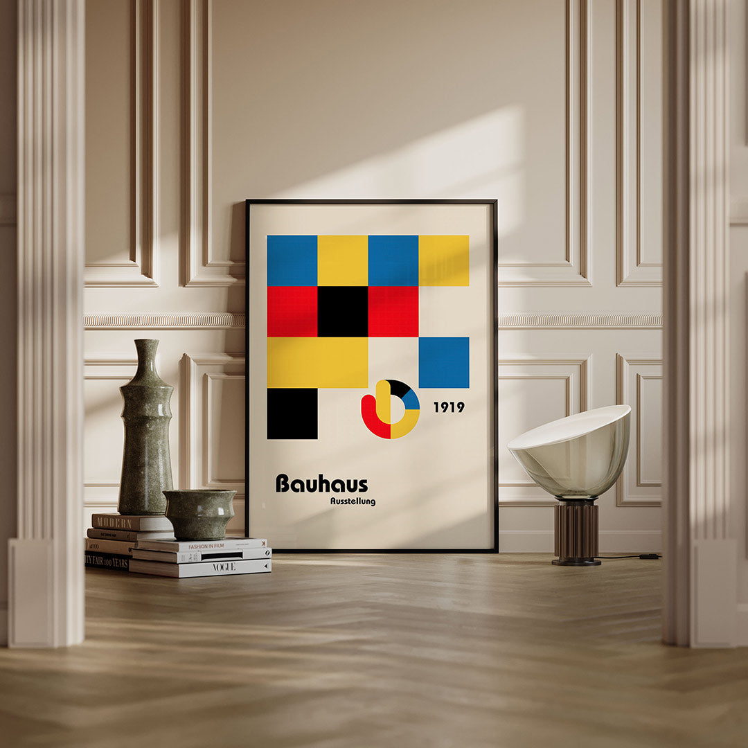 Vormen en vlakkenspel – moderne Bauhaus wandkunst als poster