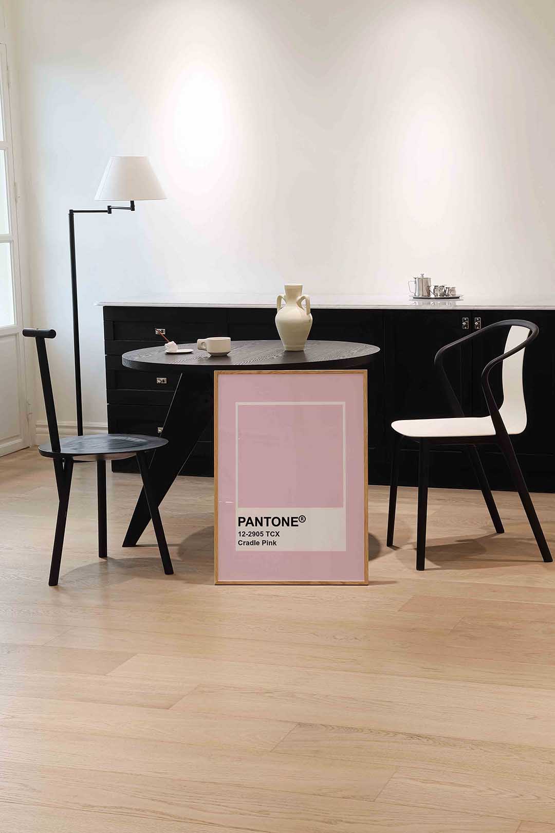 Pantone cradle pink – abstracte wandkunst als portret poster