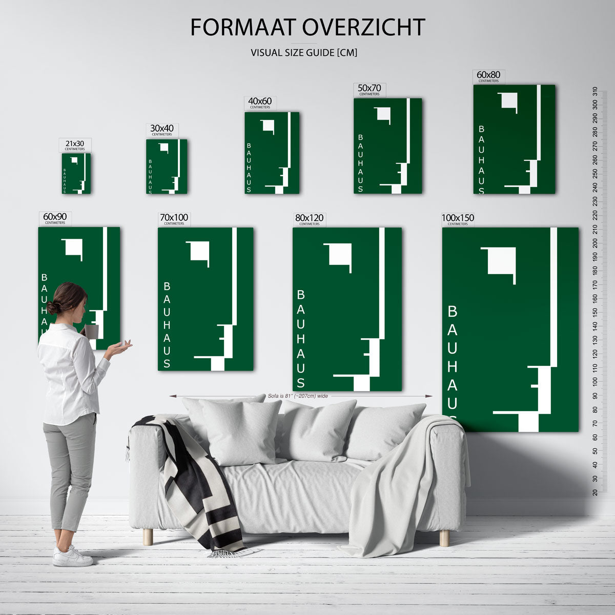  – Bauhaus poster als moderne geometrische wanddecoratie