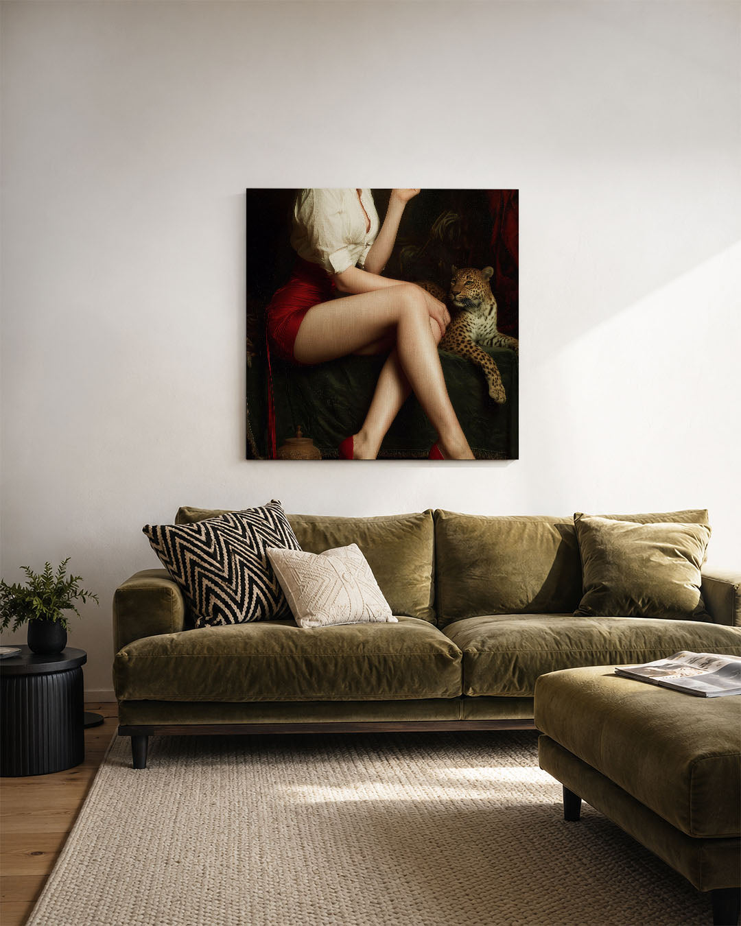 Abstract kunstwerk – derde productweergave – een abstract kunstwerk met donkere tinten en een rustige visuele opbouw.