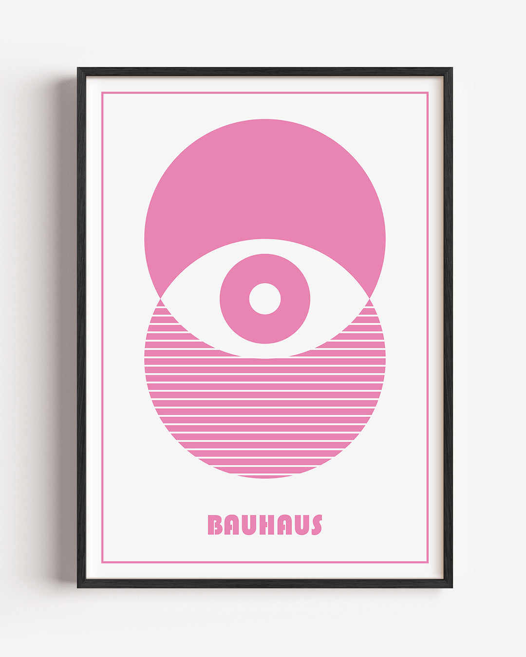 Cirkelpatroon en lijnen – staande Bauhaus poster als wanddecoratie