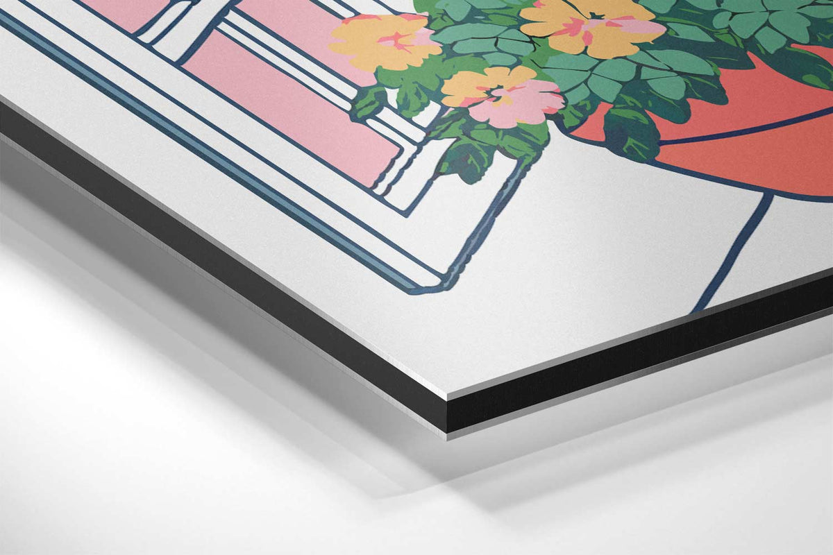 Uitzicht op een Zonnige Kust – canvas kunstwerk als wanddecoratie