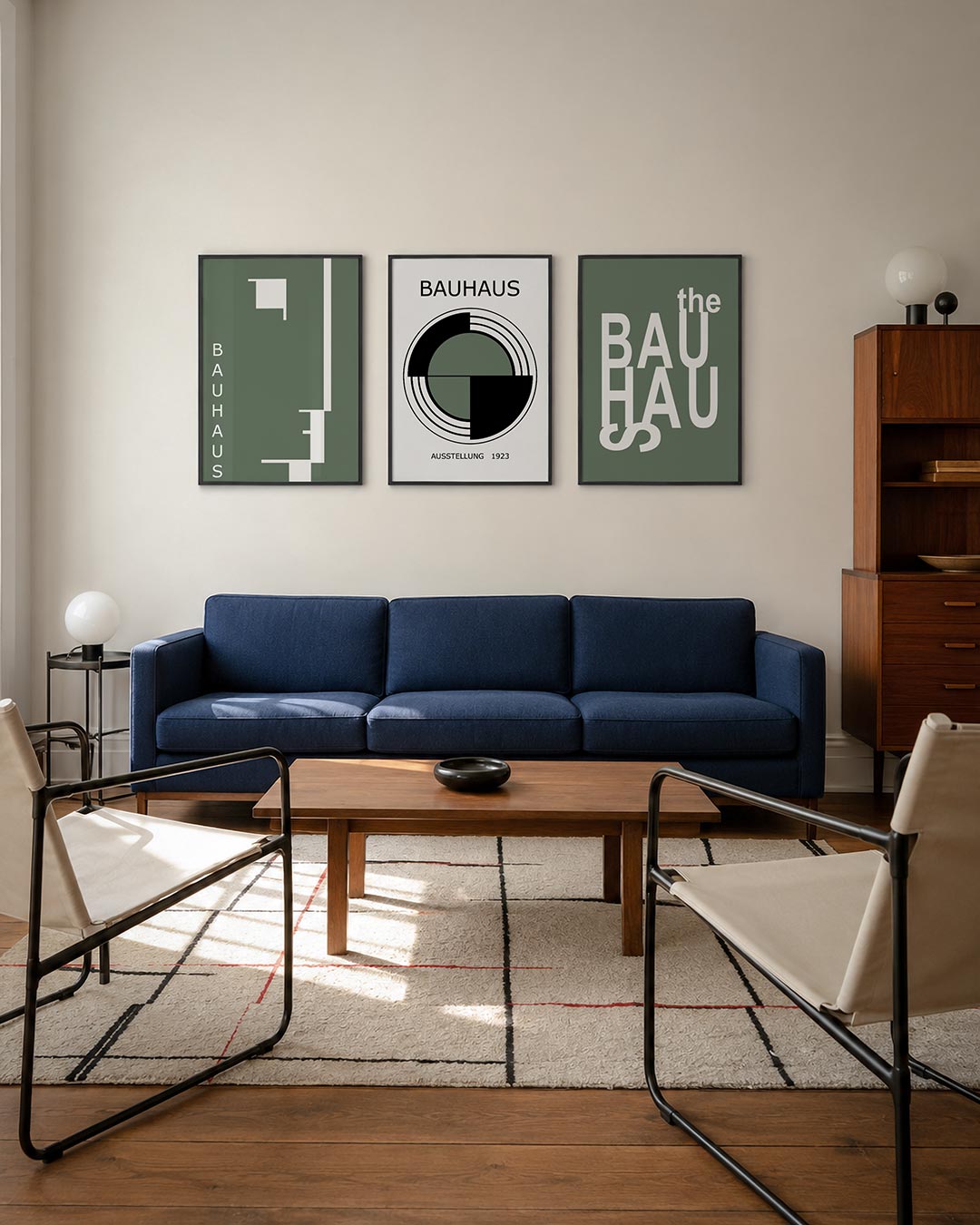 Strakke lijnen posterset – derde productweergave – deze posterset in drie delen toont een spel van strakke lijnen en blokken