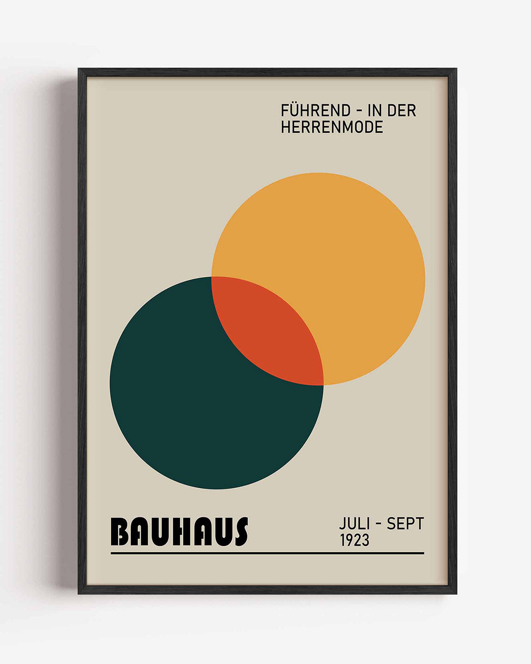 Vorm en balans – staande Bauhaus poster als wanddecoratie
