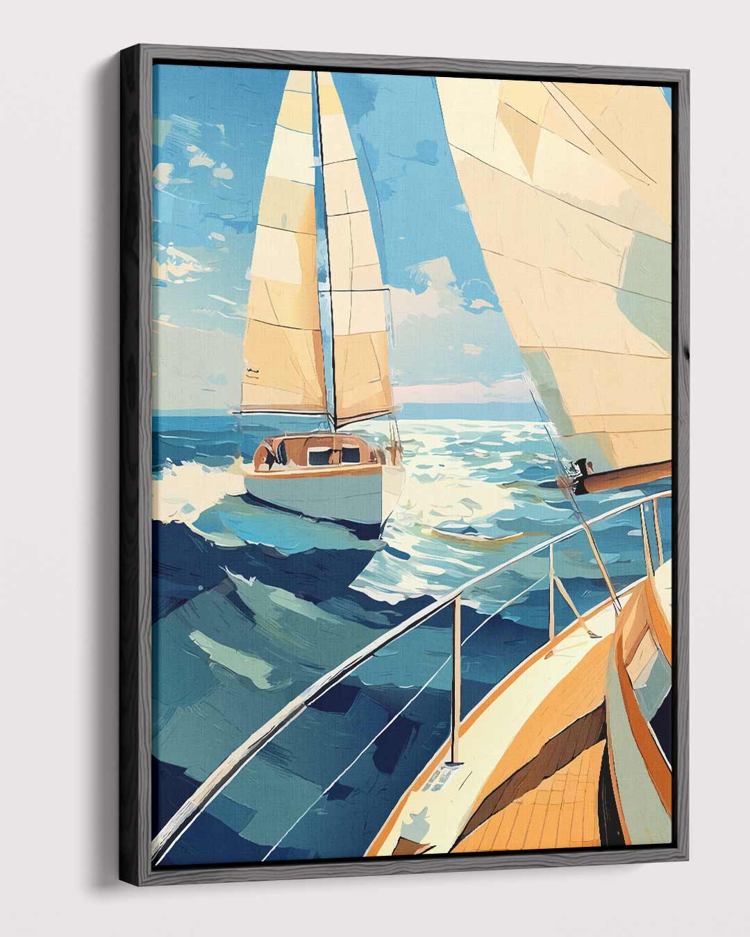 Zeilavontuur op Zee – dibond kunstwerk als wanddecoratie
