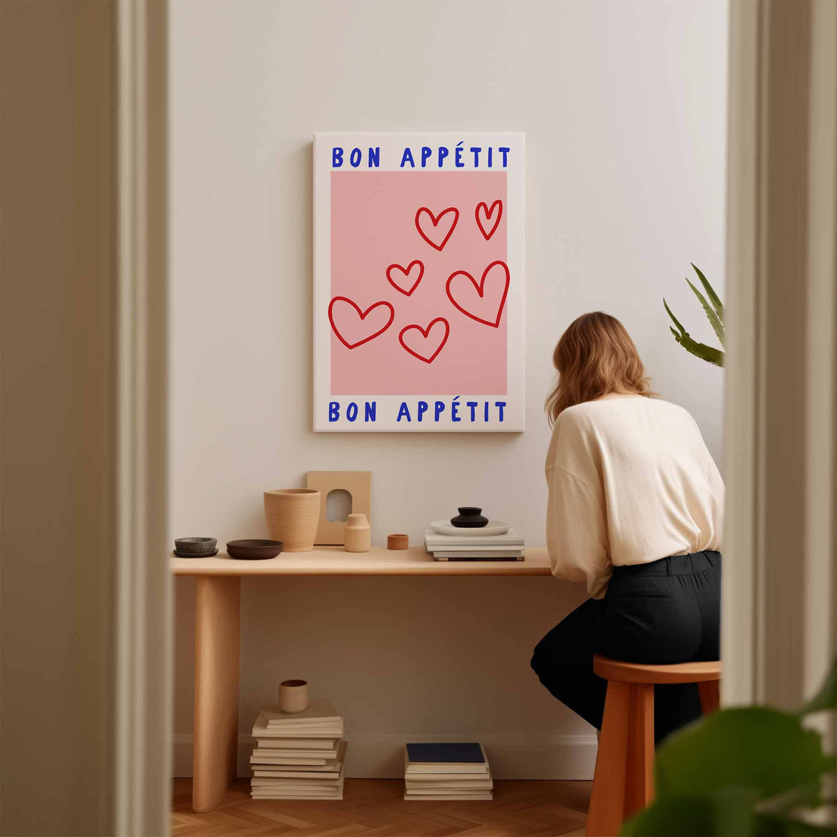 Bon Appétit Harten – staand kunstwerk voor modern interieur