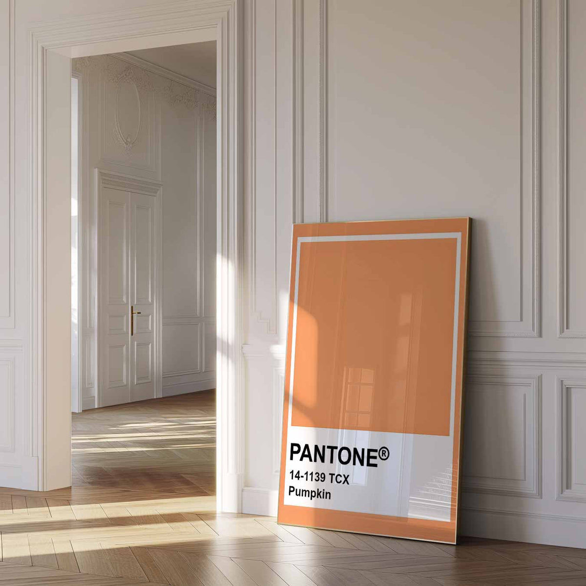 Pantone Stijlvolle Pumpkin – urban poster in staand formaat