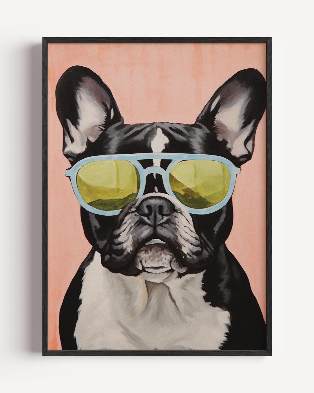 Franse bulldog – dieren portret poster als wanddecoratie