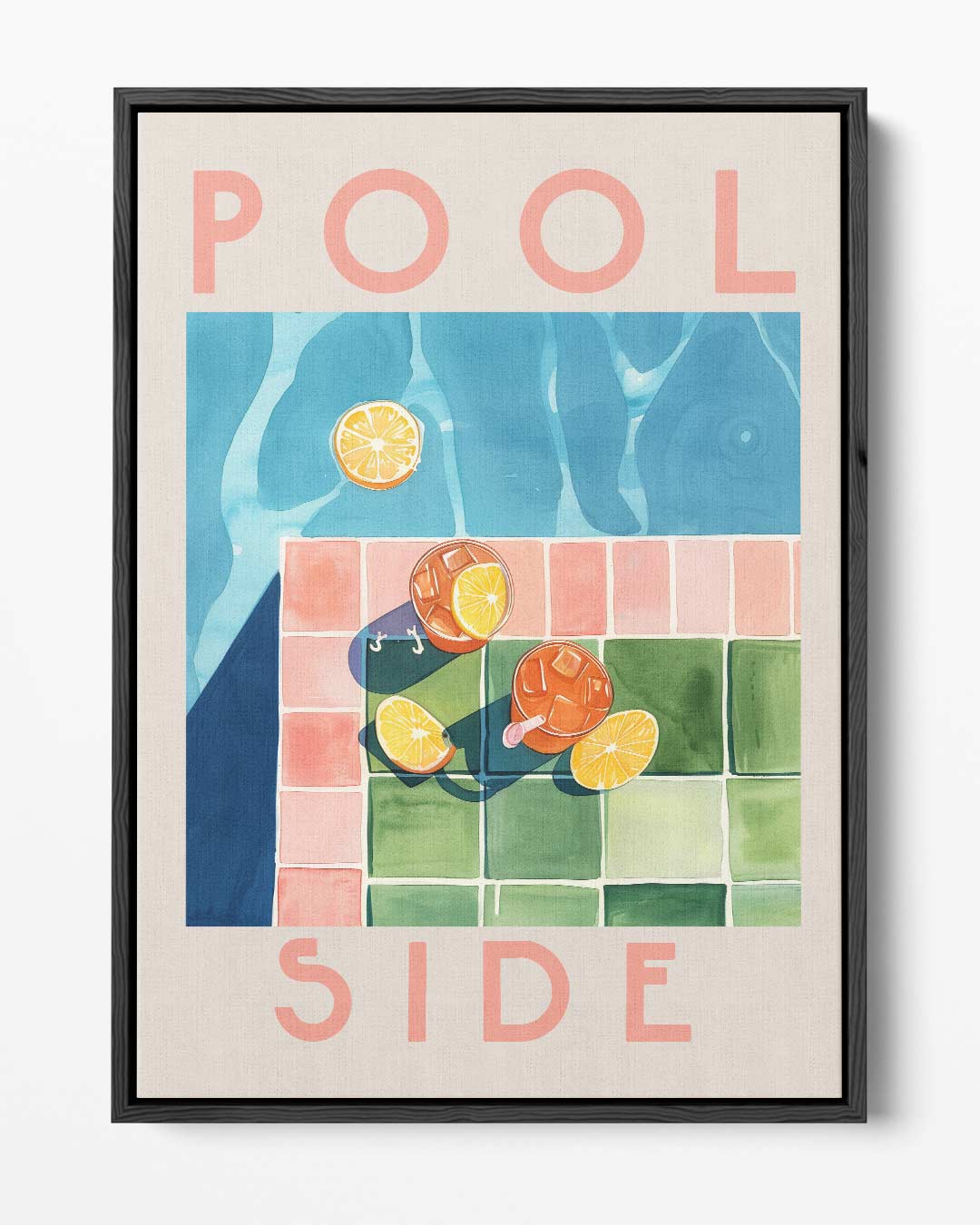 Poolside Dream – portret kunstwerk als wanddecoratie