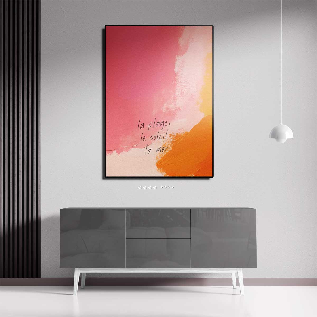 Kleurrijke Stranddroom – staand kunstwerk voor modern interieur