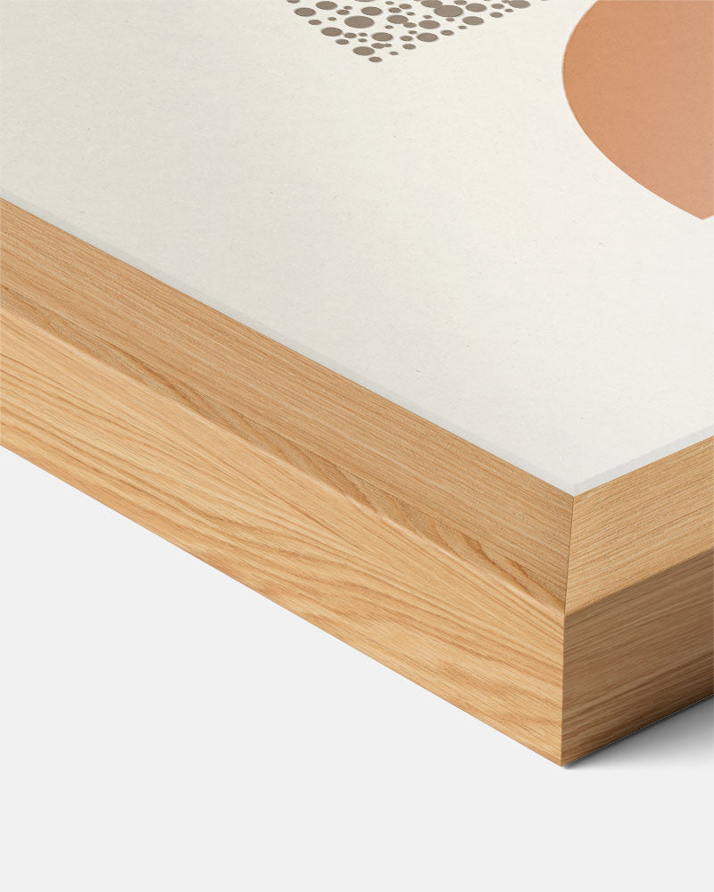 Retro Halve Cirkels – staande muurposter met abstracte vormen