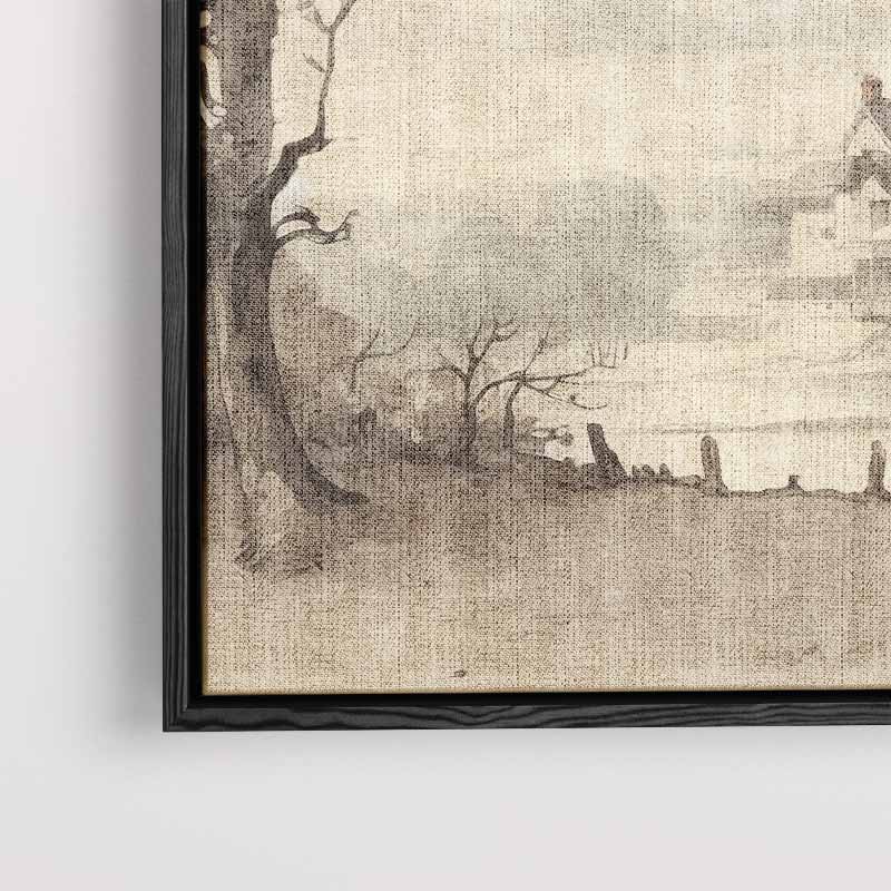 Rustiek Landelijk Tafereel – staand kunstwerk voor modern interieur