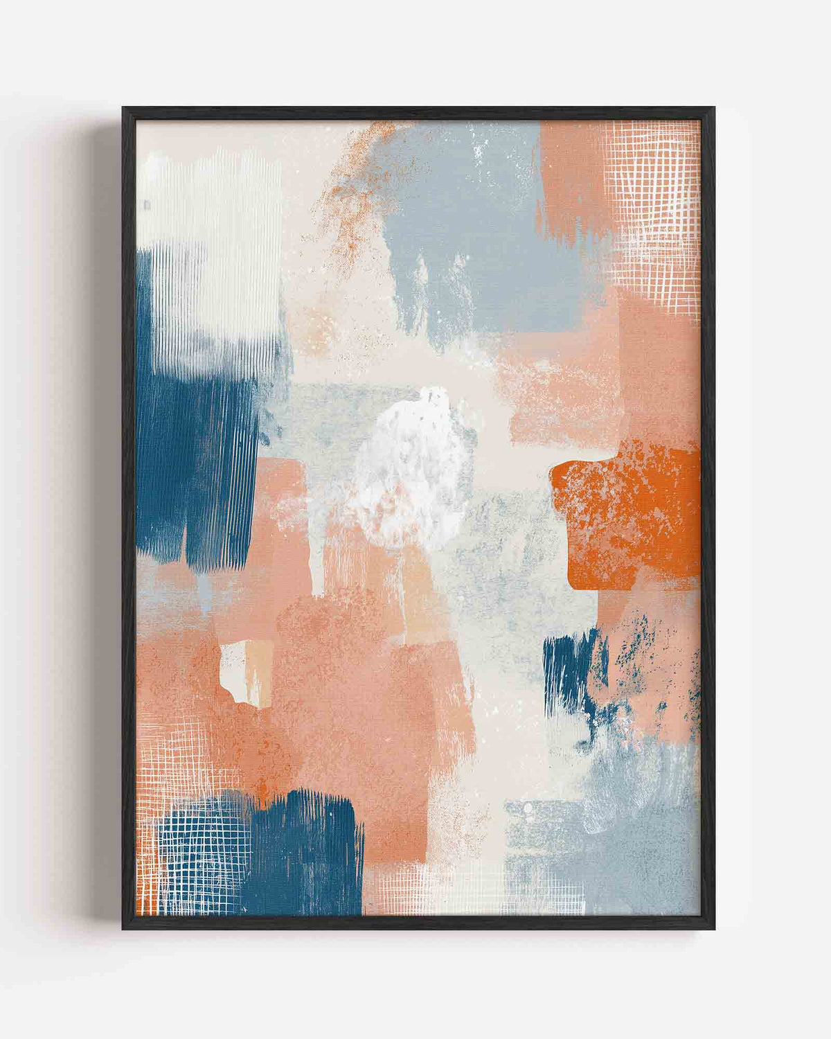 Abstracte penseelstreken – abstracte portret poster als wanddecoratie