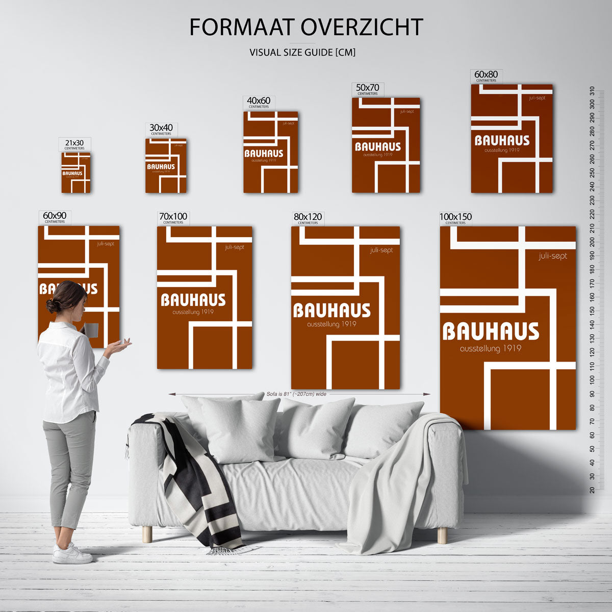 Lijnen en vlakkenspel – Bauhaus poster als moderne geometrische wanddecoratie