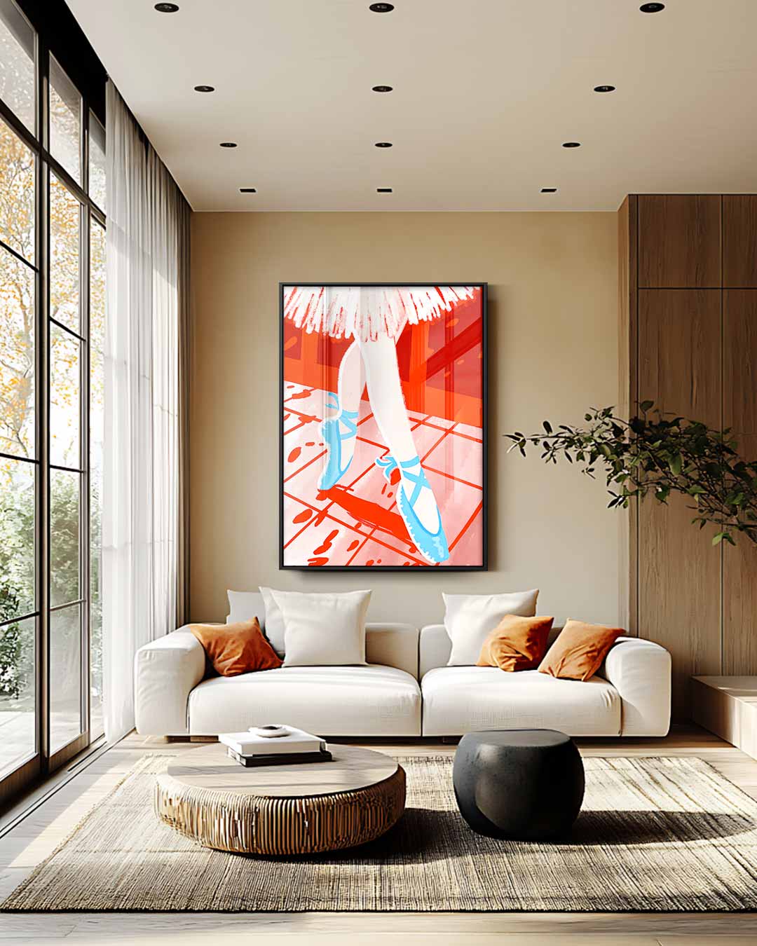 Dans van Kleur – modern portret kunstwerk van WallArtistic