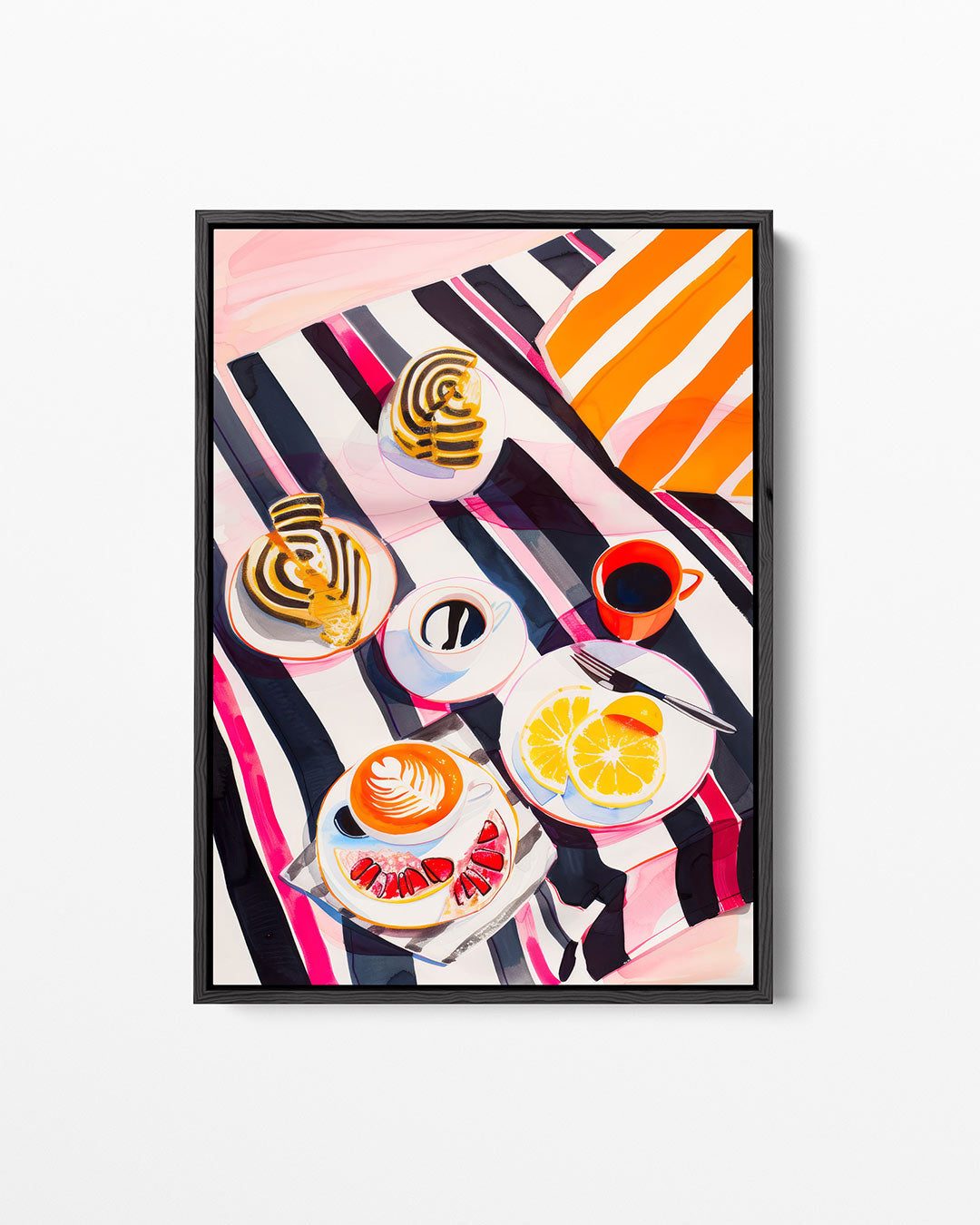 Kleurrijke ontbijtsetting – staand wanddecoratie kunstwerk