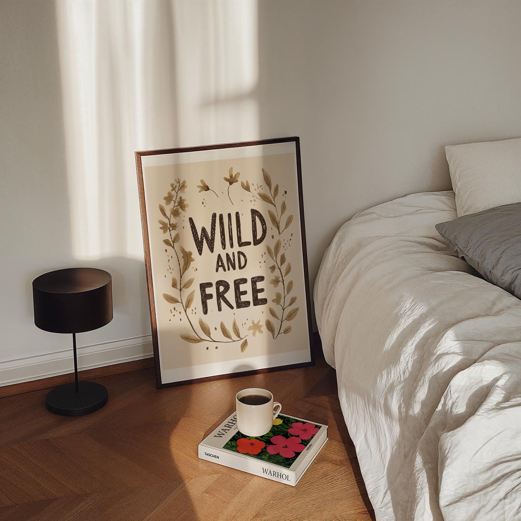 Wild and Free Boho – kinderposter in staand formaat