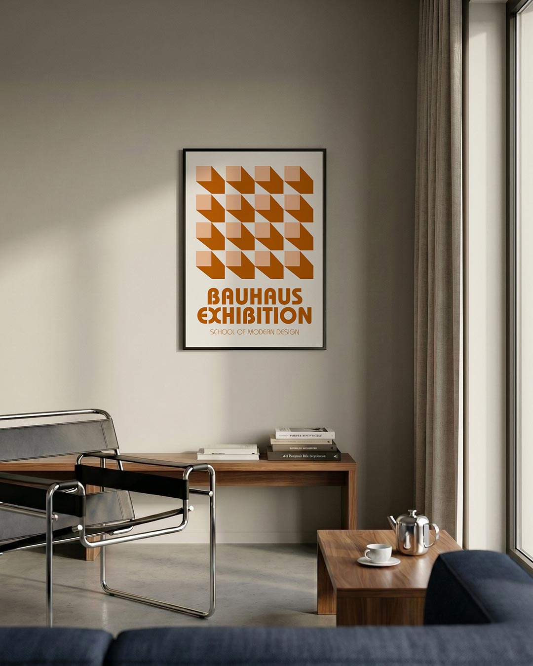  – staande Bauhaus poster voor aan de muur