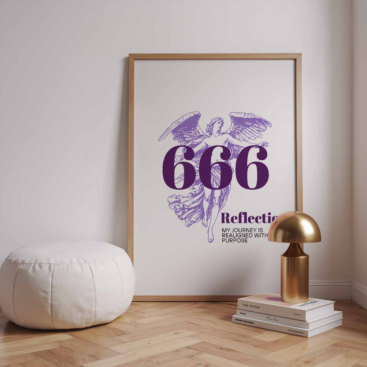 Engel met Inspirerende Boodschap – staande muurposter met mindful uitstraling