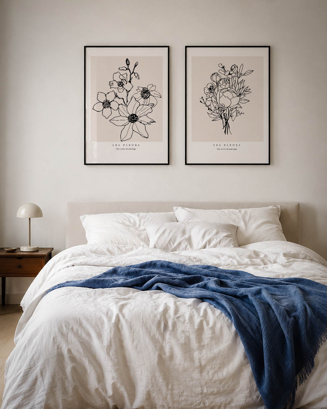 Bloemrijke lijnenspel Posterset