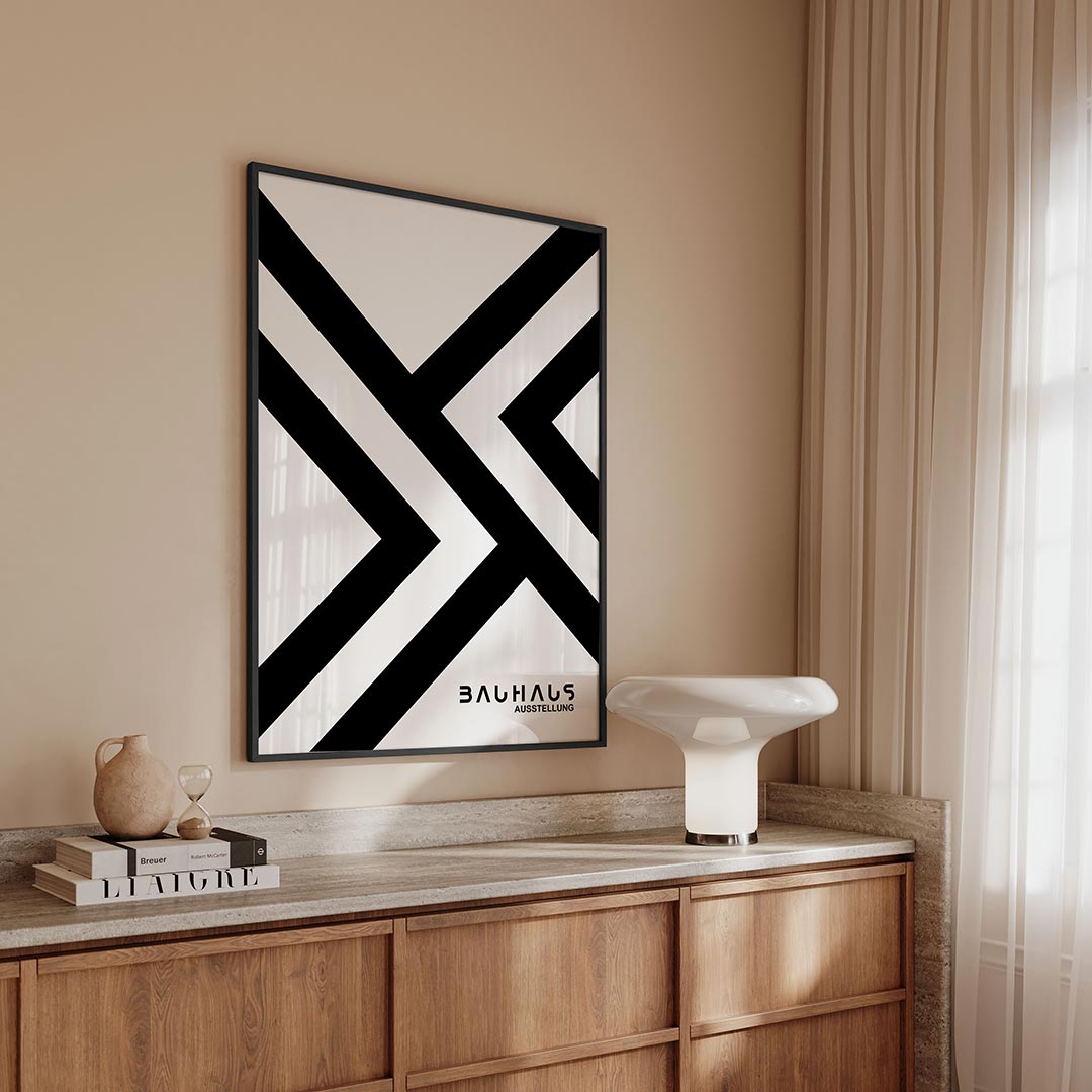  – geometrische Bauhaus poster in staand formaat