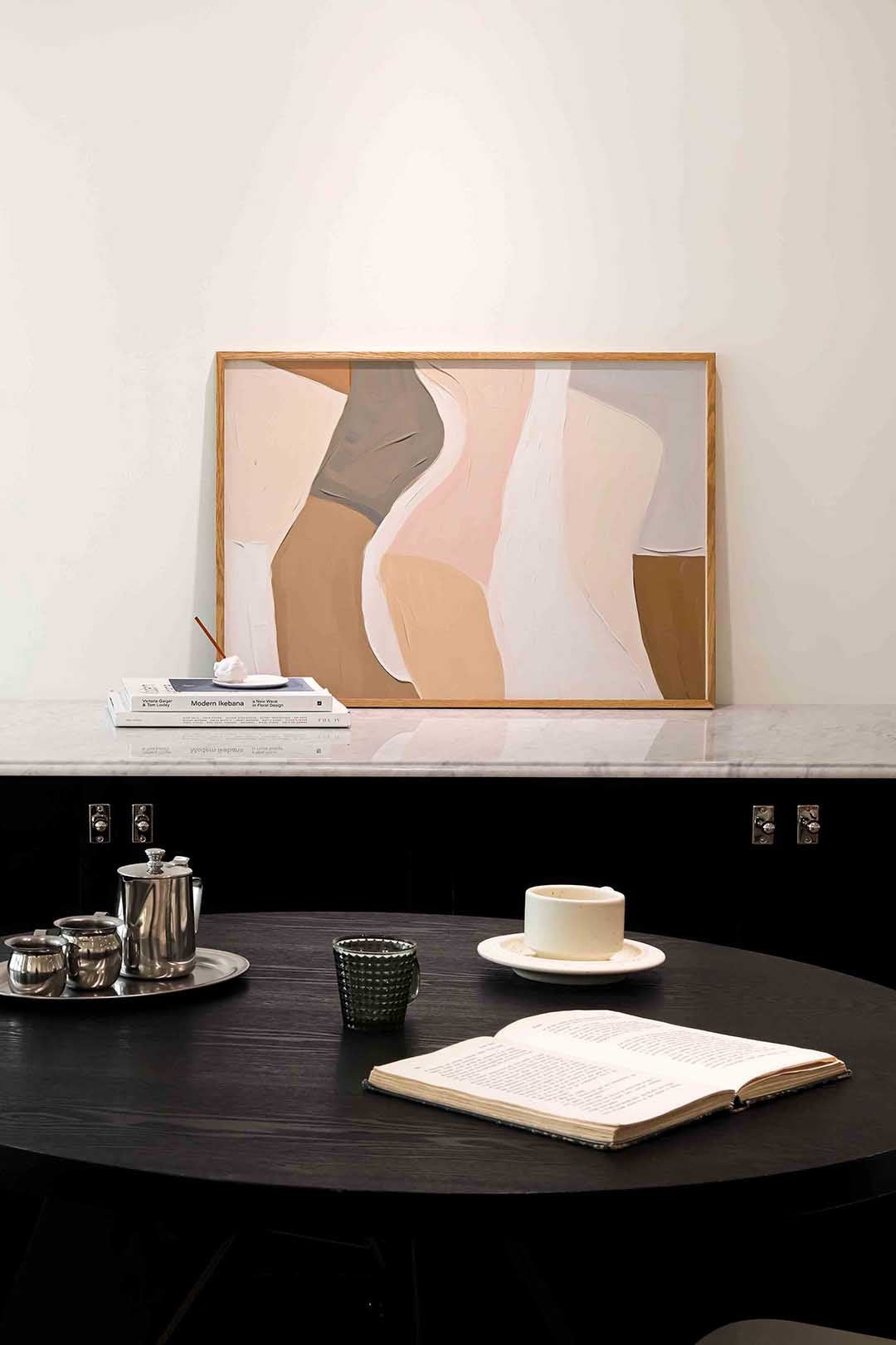 Abstracte vormen – abstracte poster in liggend formaat