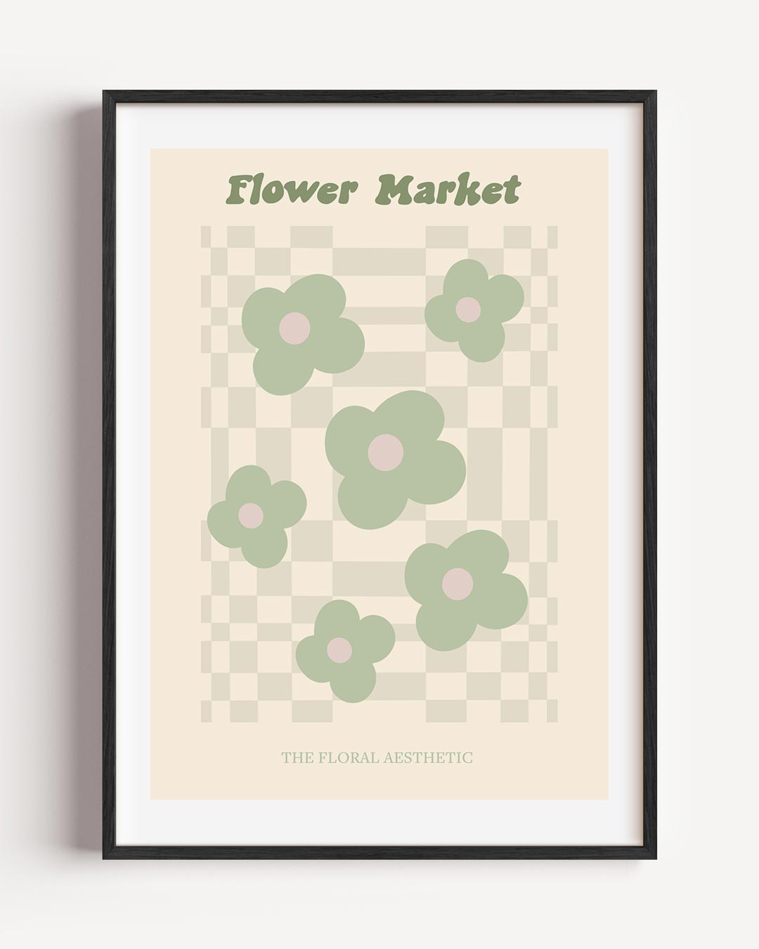 Vintage Bloemenmarkt – moderne portret poster als wanddecoratie
