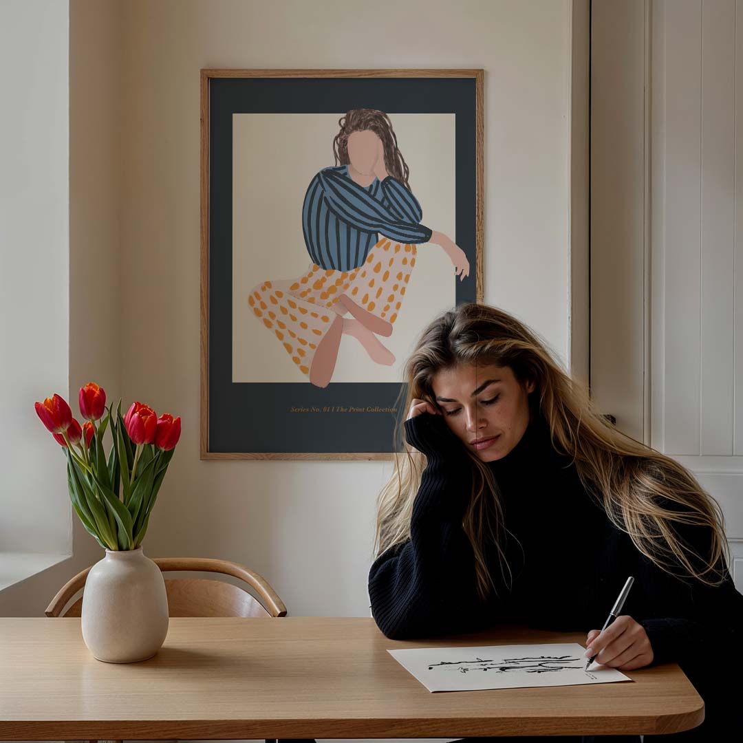 Abstracte Allure – staande muurposter voor een modern interieur