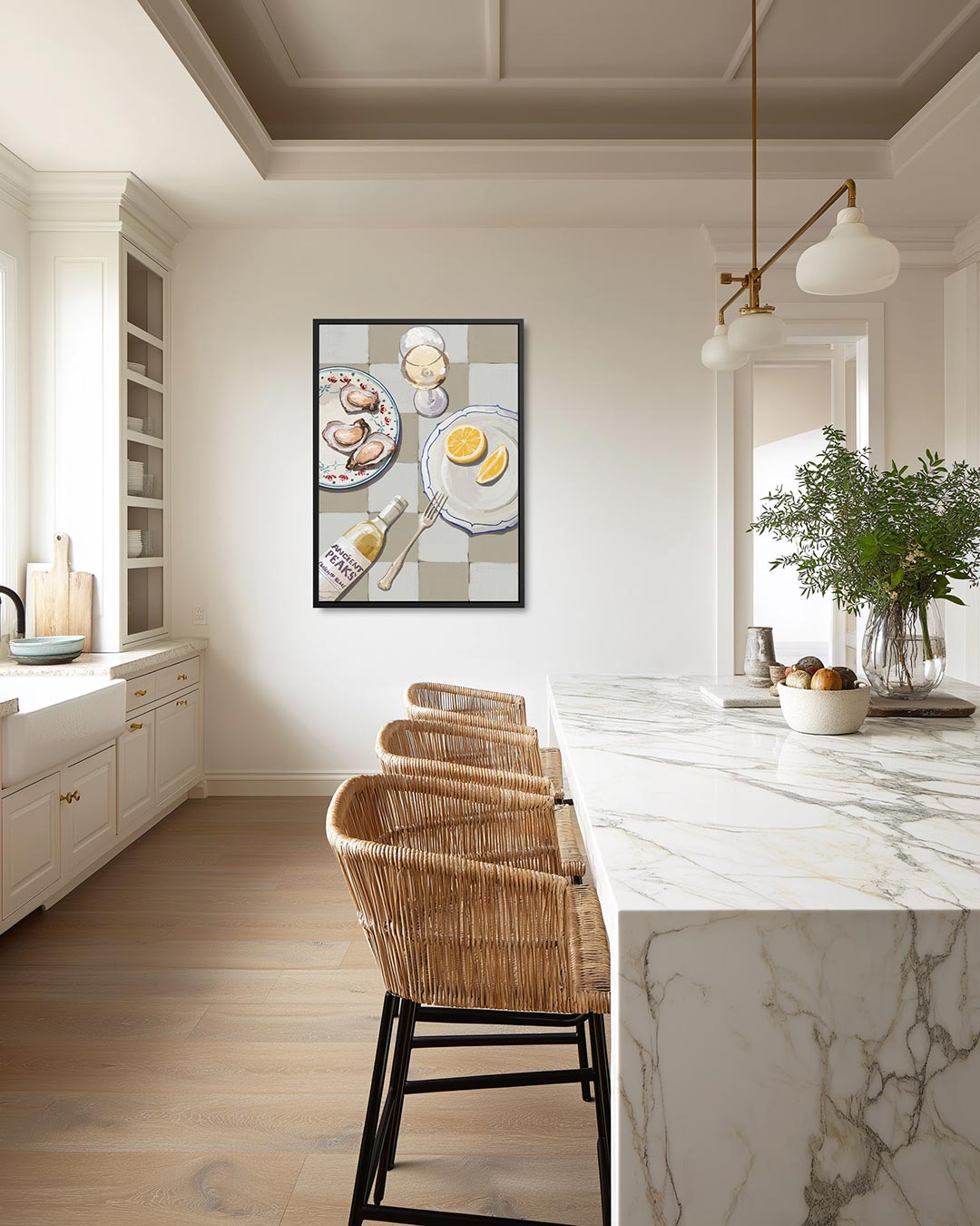 Culinaire tafelscène – staand wanddecoratie kunstwerk