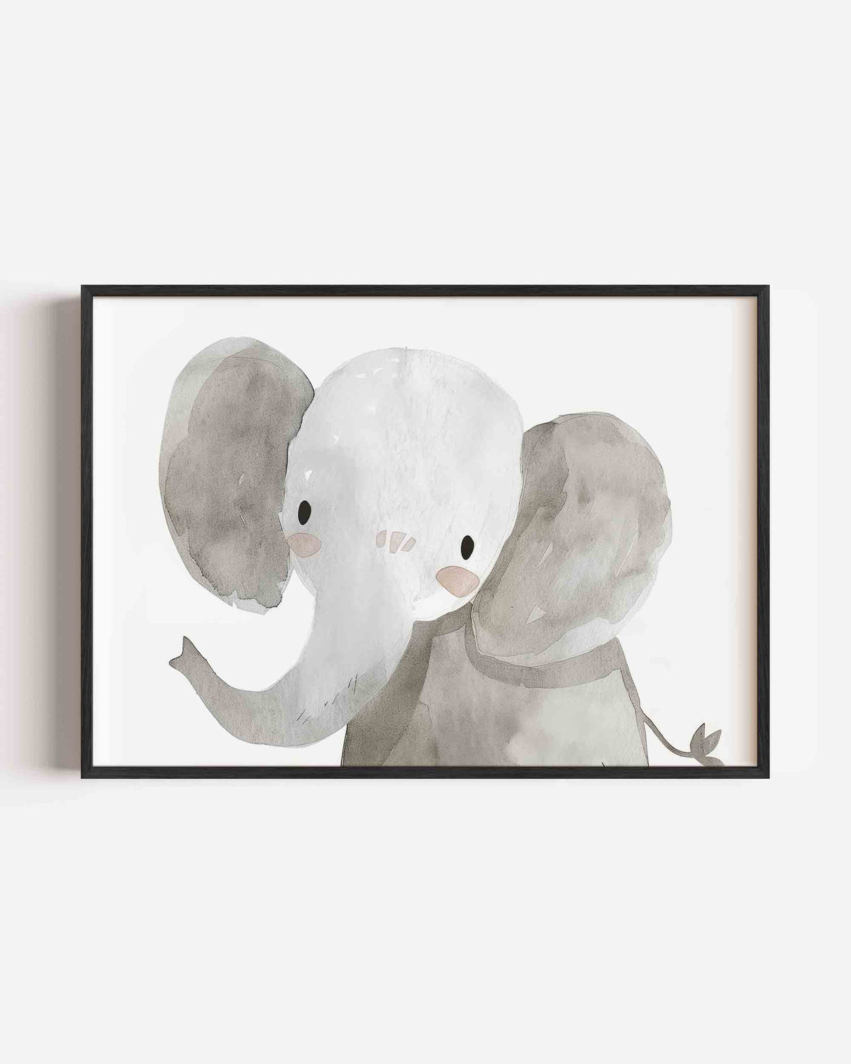 Olifant illustratie – landscape kinderposter als wanddecoratie