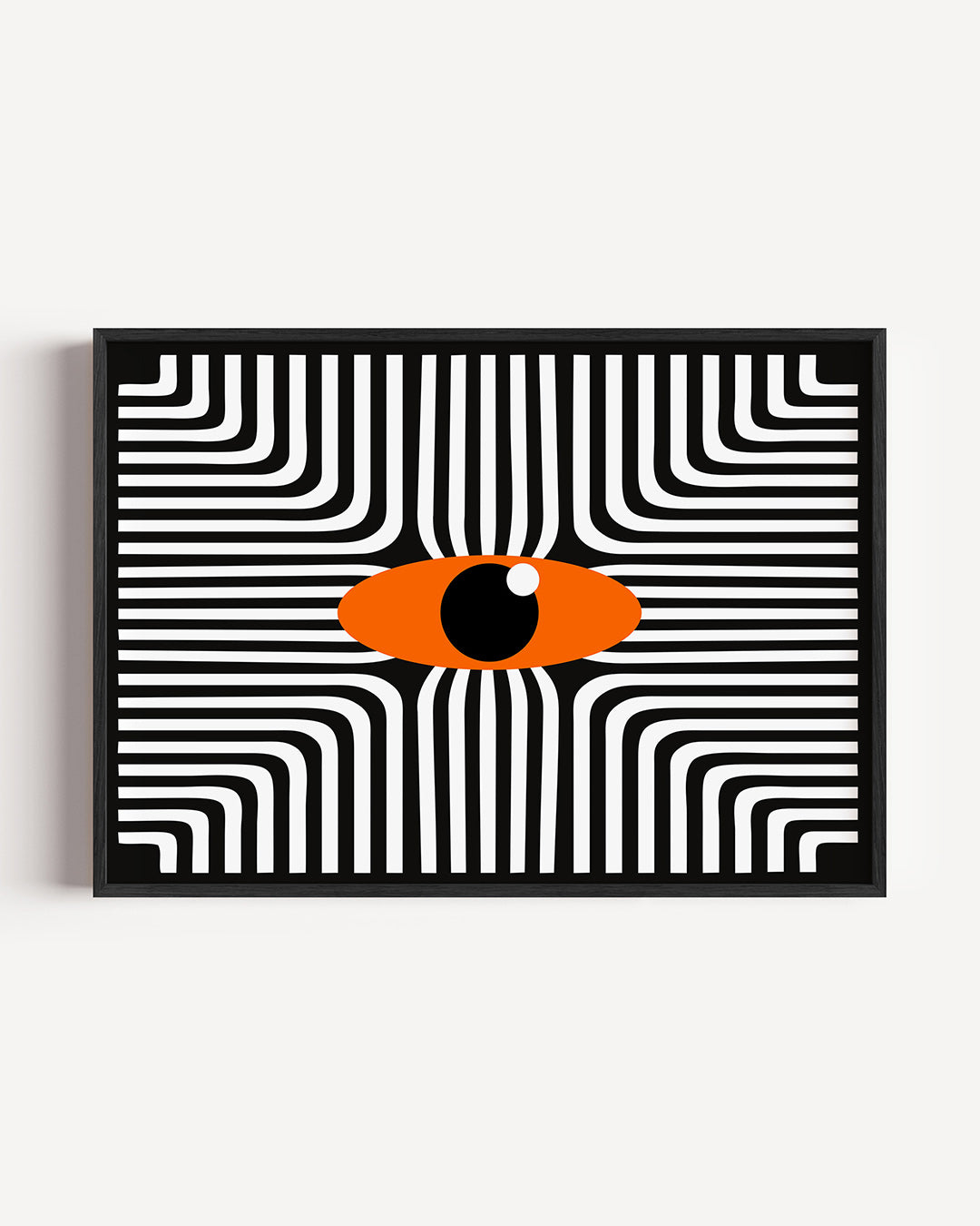 Lijnen en oog – liggende Bauhaus poster als wanddecoratie