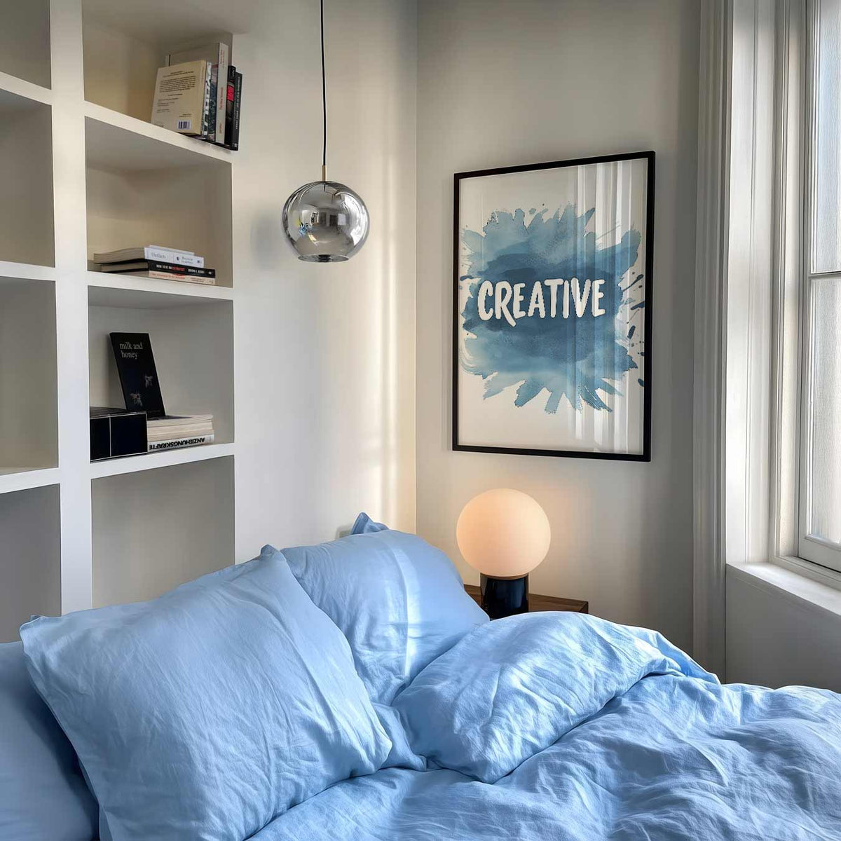 Inspirerende Creativiteit – staande muurposter voor de kinderkamer
