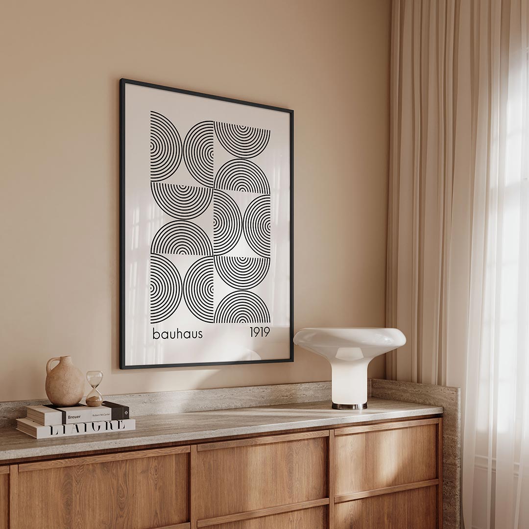  – geometrische Bauhaus poster in staand formaat