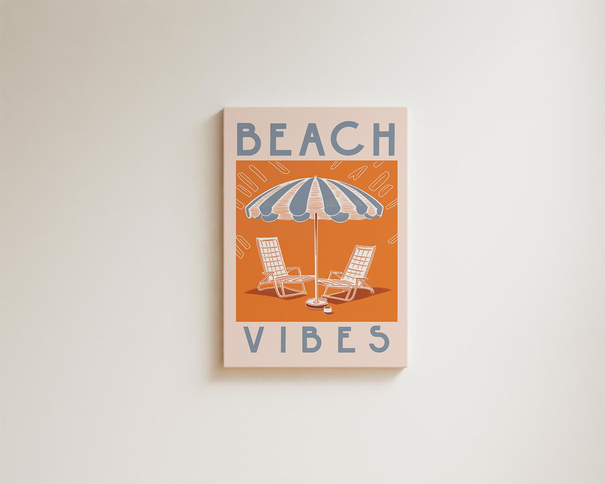 Zomerse Strandvibes – modern portret kunstwerk van WallArtistic