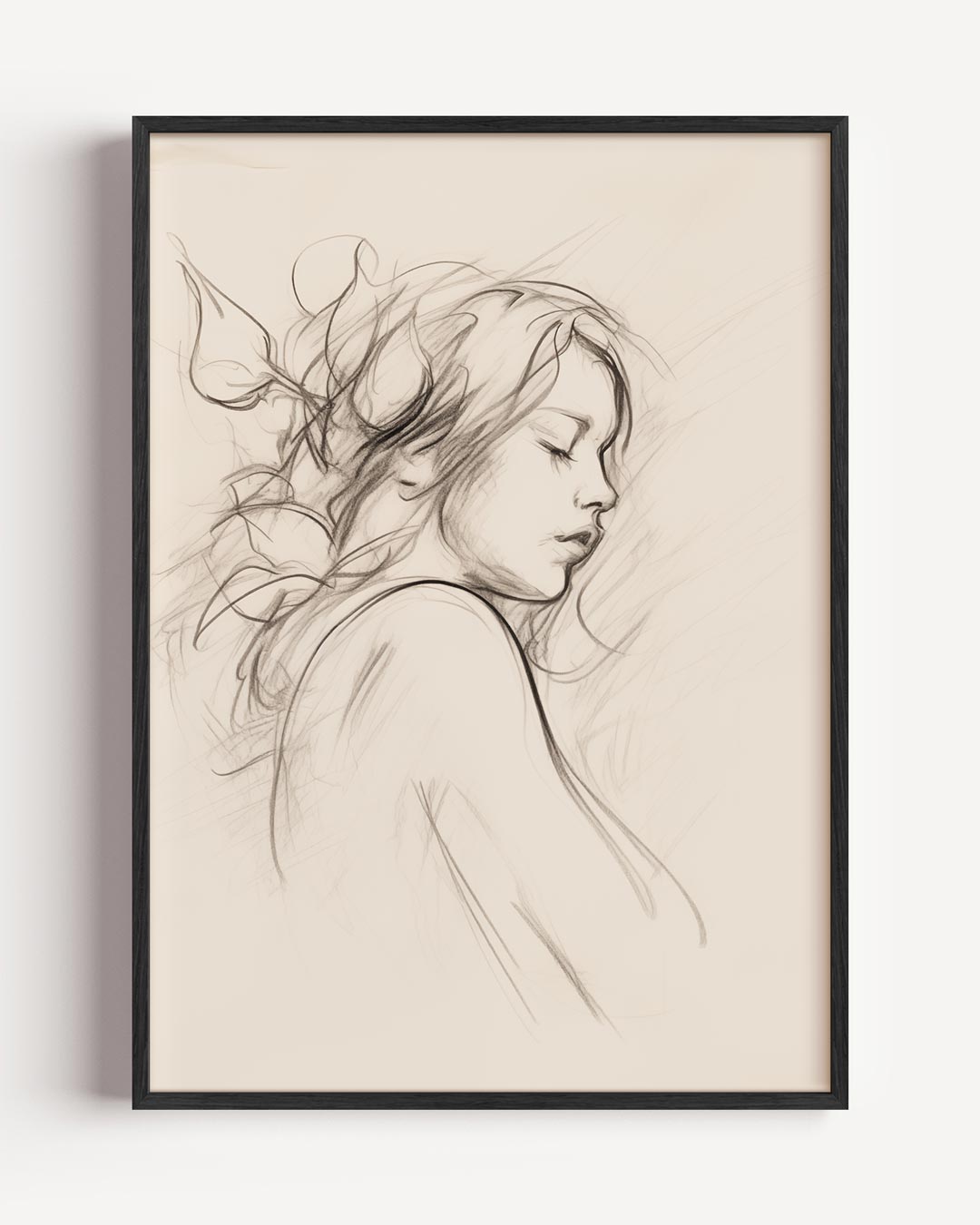 Elegante Droomschets – botanische portret poster als wanddecoratie