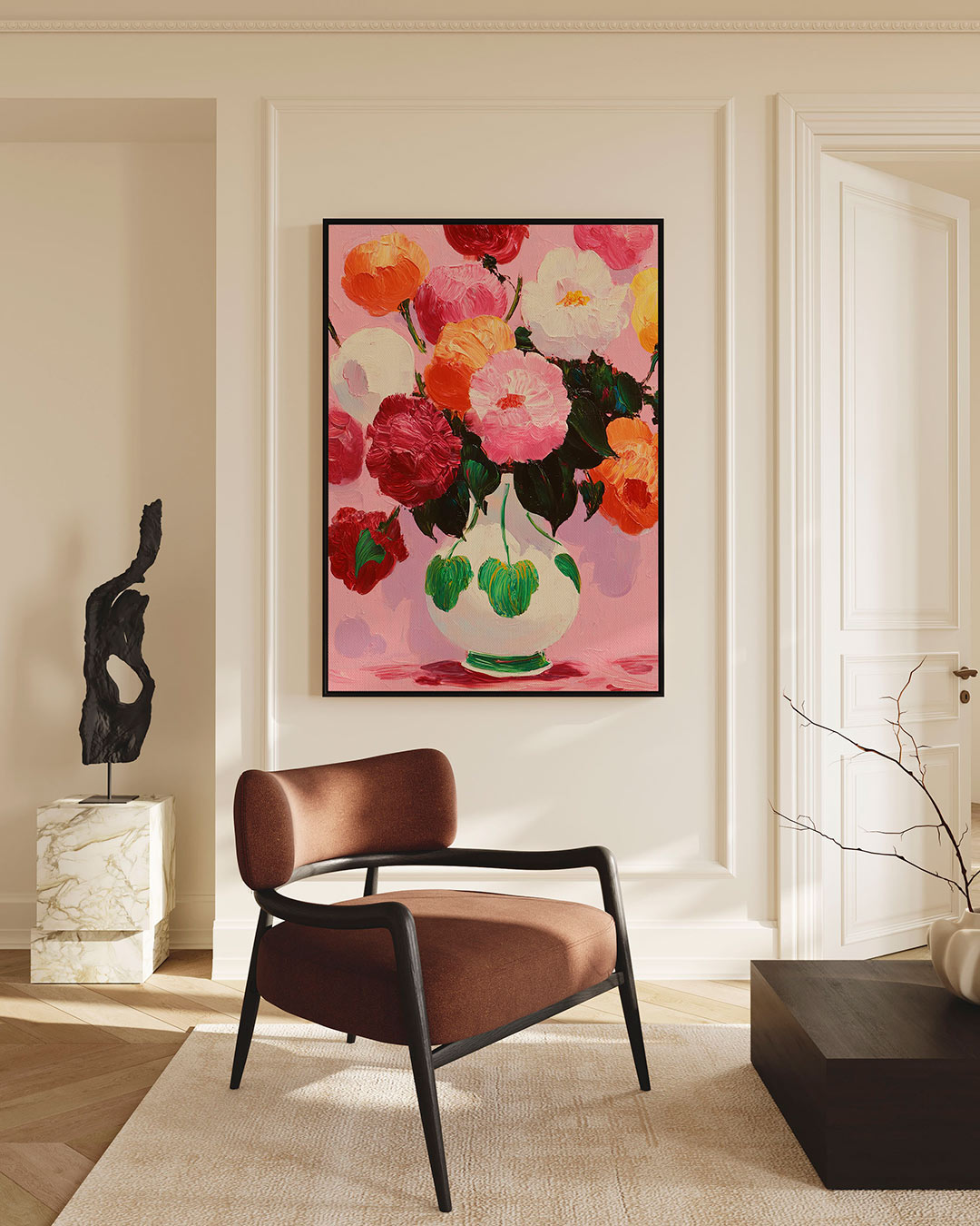 Bloemrijke expressie – Staande wanddecoratie – staande wanddecoratie