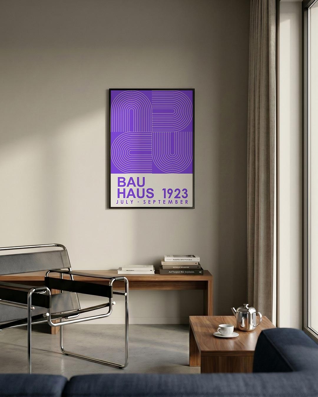  – staande Bauhaus poster voor aan de muur