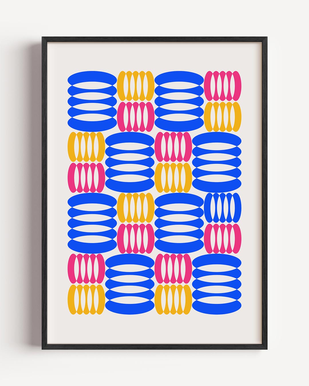 Kleurrijke Patronenpracht – kleurrijke abstracte portret poster als wanddecoratie