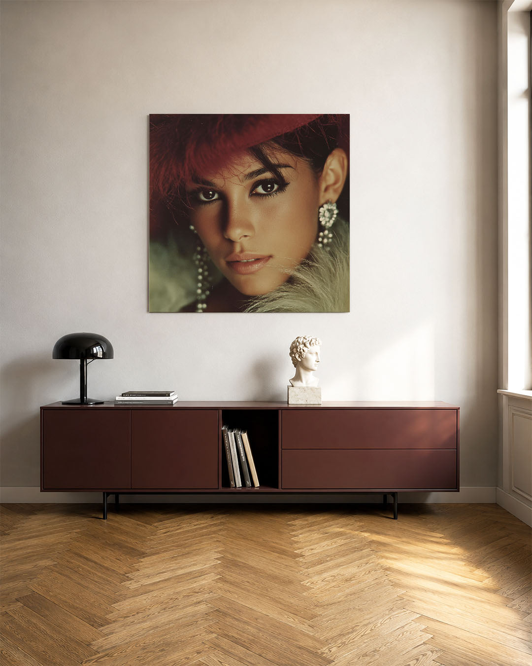 Abstract kunstwerk – tweede productweergave – een abstract kunstwerk met donkere tinten en een rustige visuele opbouw.
