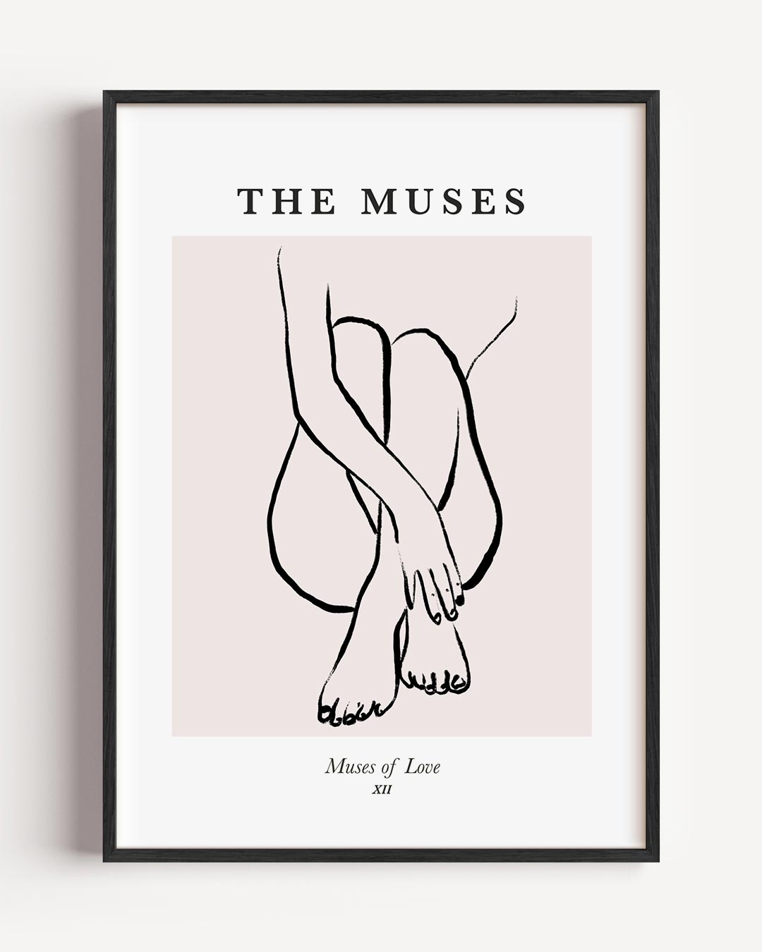 The Muses - Muses of Love XII – lijntekening portret poster als wanddecoratie